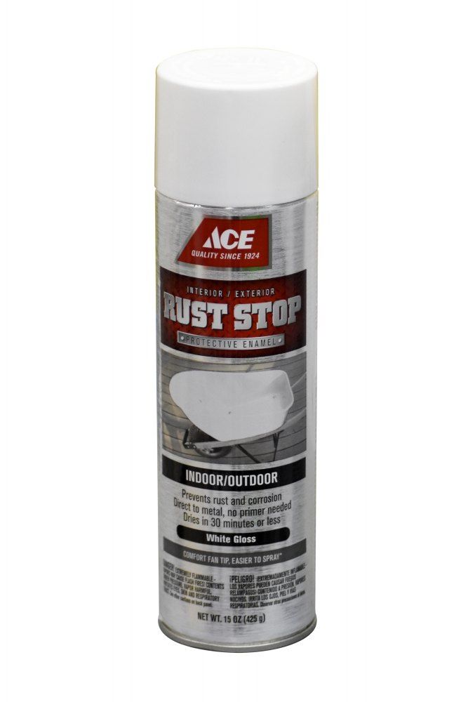 Ace Rust Stop White Gloss Spray Paint 15oz