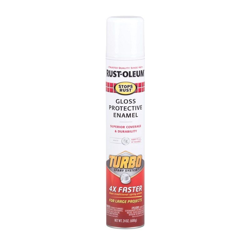 Spray Paint Rust Stop Turbo White 24oz