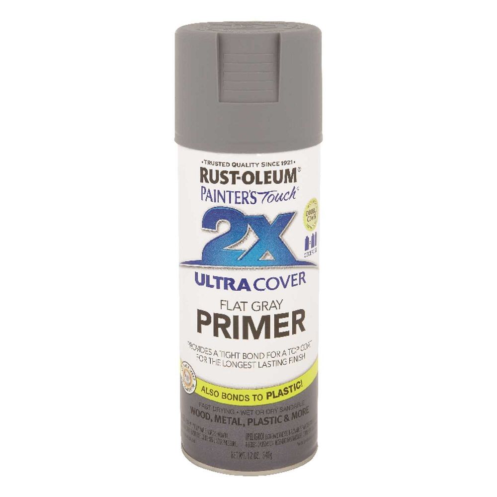 Spray Paint 2X Flat Gray 12oz