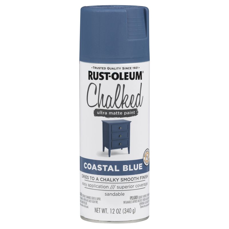 Rust-Oleum Chalked Ultra Matte Coastal Blue Spray Paint 12oz. (1000931)