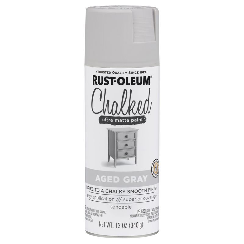 Rust-Oleum Chalked Ultra Matte Aged Gray Spray Paint 12oz. (1000933)