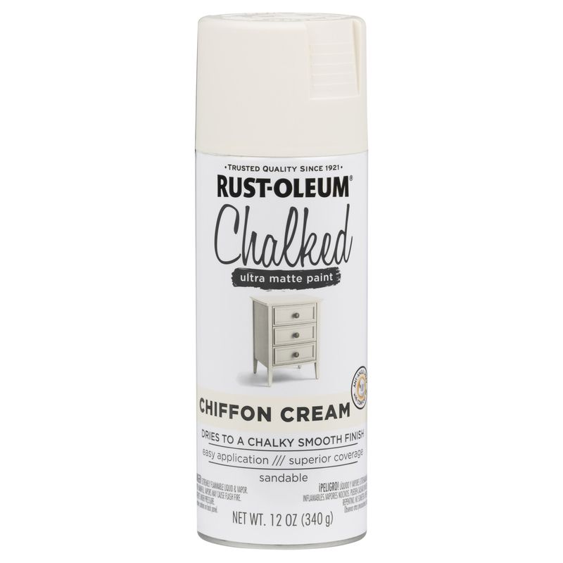 Rust-Oleum Chalked Ultra Matte Chiffon Cream Spray Paint 12oz. (1000937)