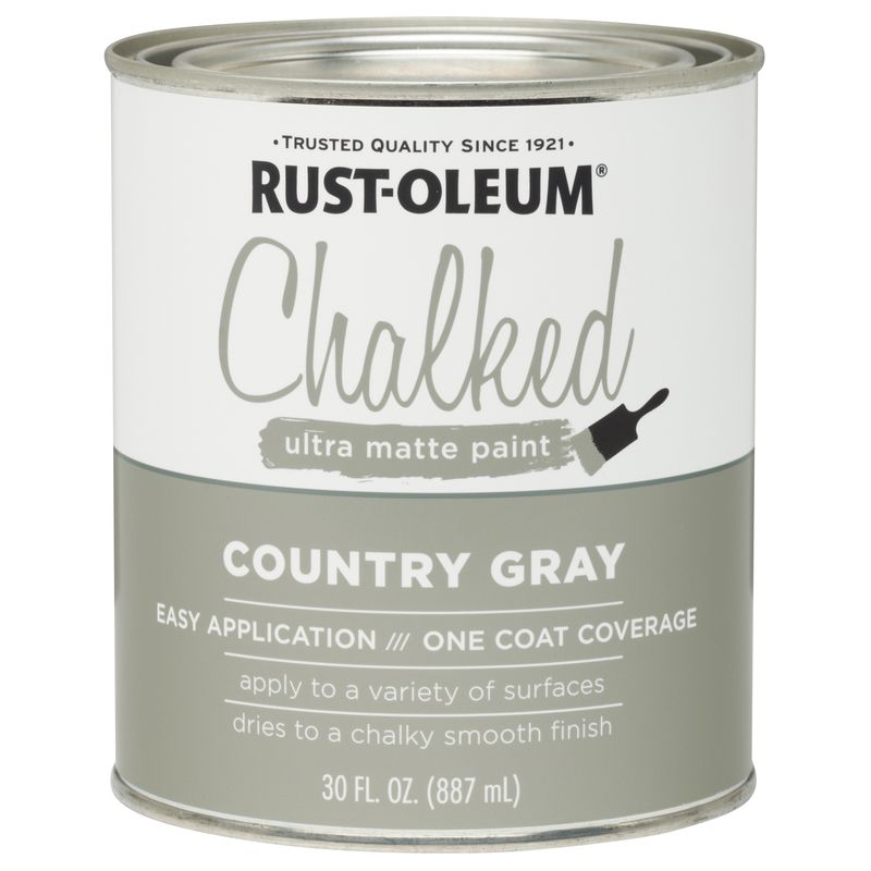 Rust-Oleum Ultra Matte Country Gray Water-Based Chalk Paint 30 oz. (1805035)