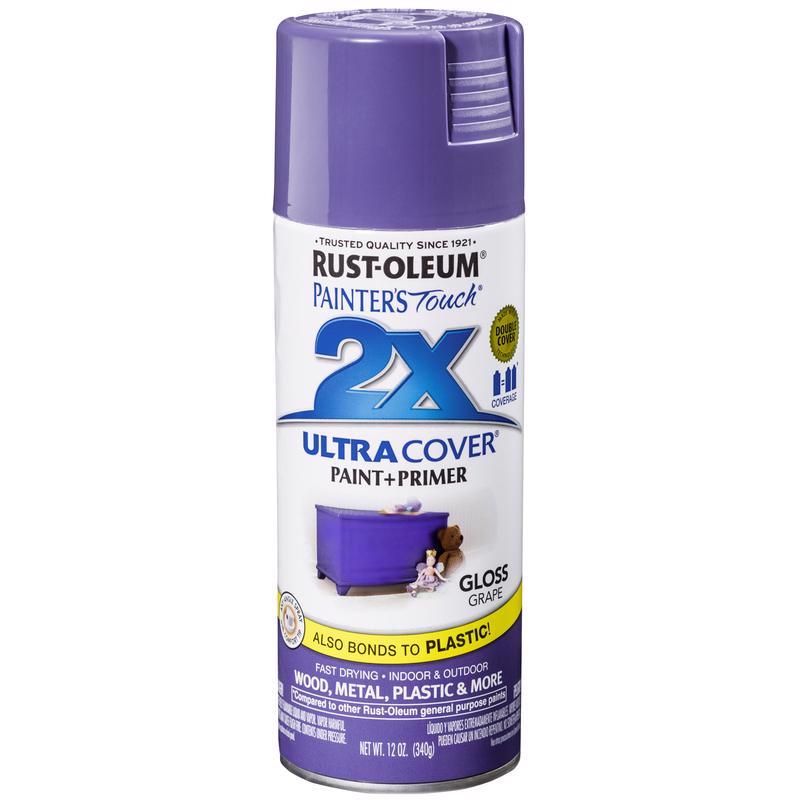 Rust-Oleum 2X Paint+Primer Spray Paint Gloss Grape 12 oz
