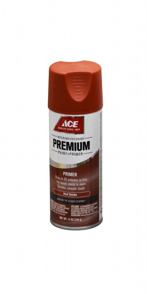 Ace Premium Red Oxide Smooth Enamel Primer Spray Paint 12oz