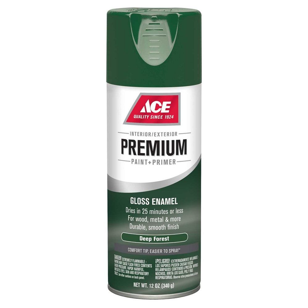 Ace Premium Deep Forest Green Gloss Spray Paint 12oz