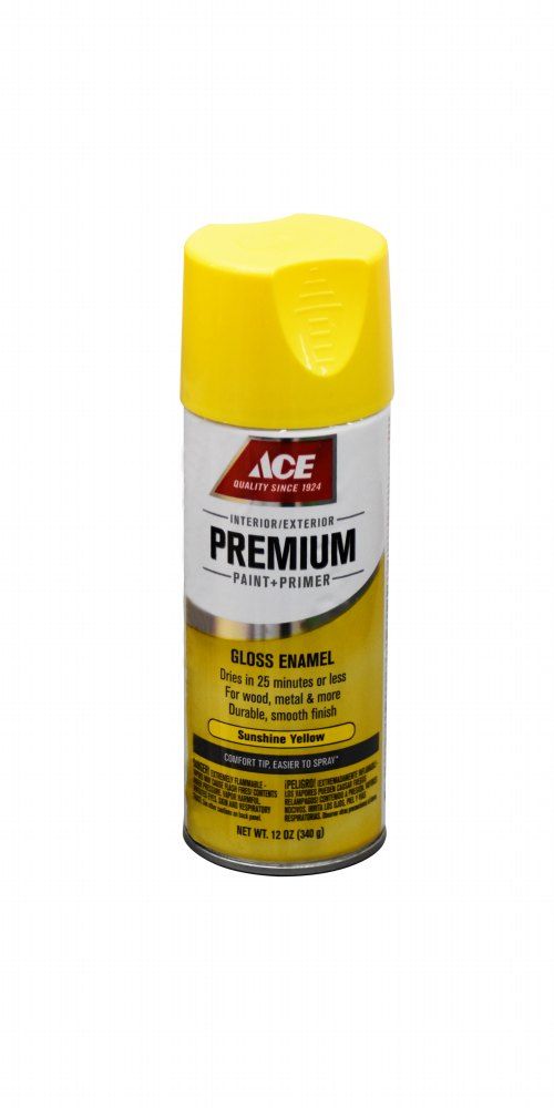 Ace Premium Sun Yellow Gloss Enamel Spray Paint 12oz