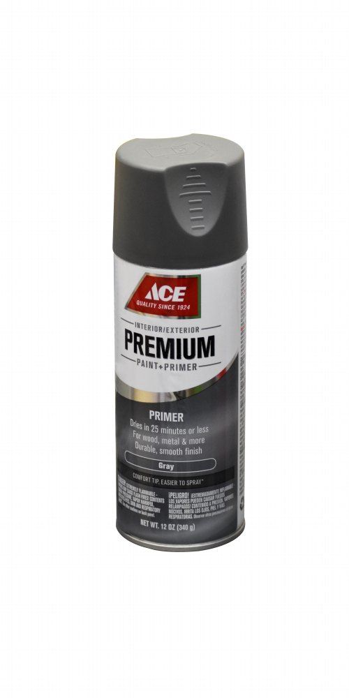 Ace Premium Gray Smooth Enamel Primer Spray Paint 12oz