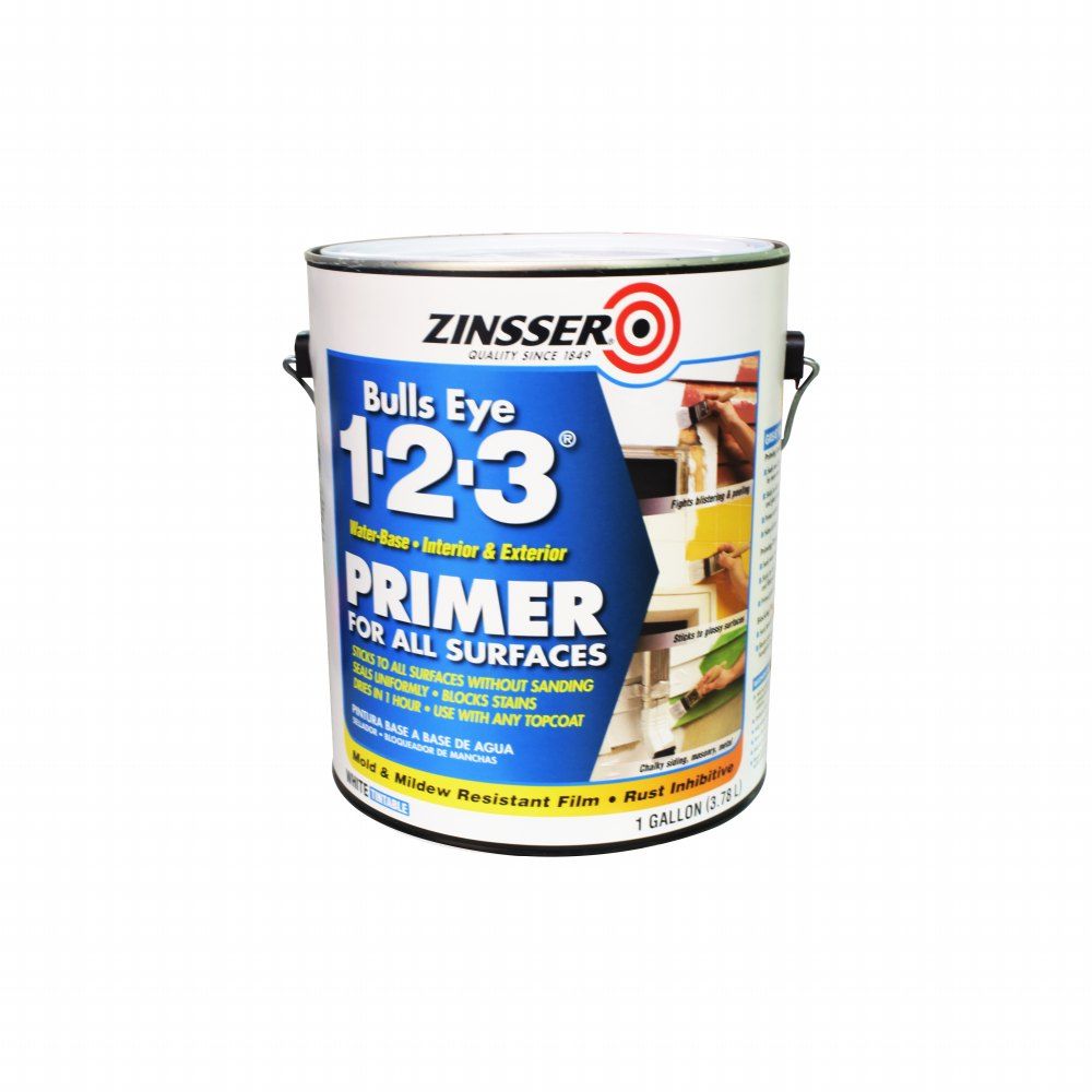Zinsser Bulls Eye 1-2-3 Primer Sealer Water-Based Interior and Exterior 1gal