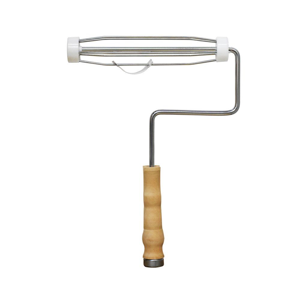 Linzer Professional Paint Roller Frame Threaded End Wood Handle 9in