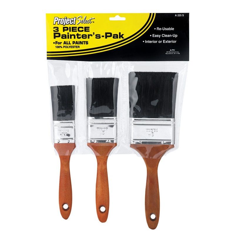 Linzer Project Select Flat Polyester Paint Brush Set 3pk (1075530)