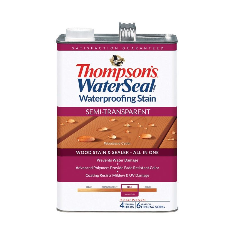 Thompson Waterproofing Semi-Transparent Wood Stain Woodland Cedar 1gal