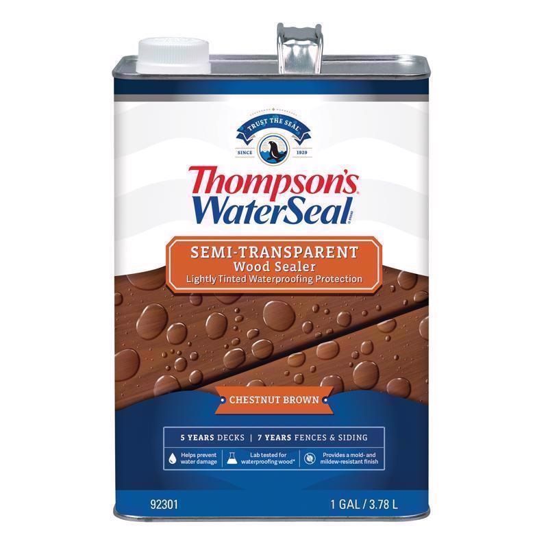 Thompson's Water Seal Waterproofing Wood Stain and Sealer Chestnut Brown 1 gal