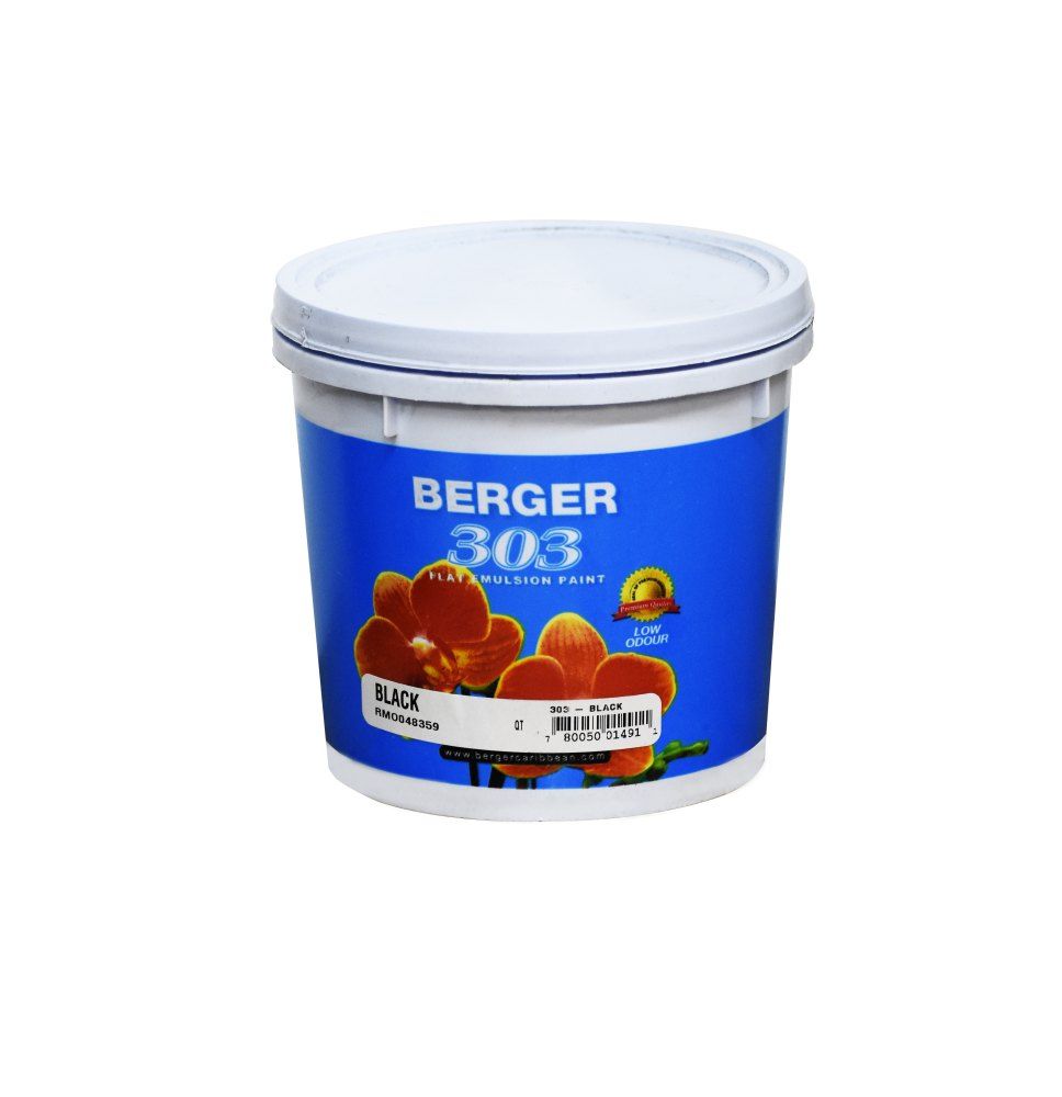 Berger 303 Flat Emulsion Black 1qt
