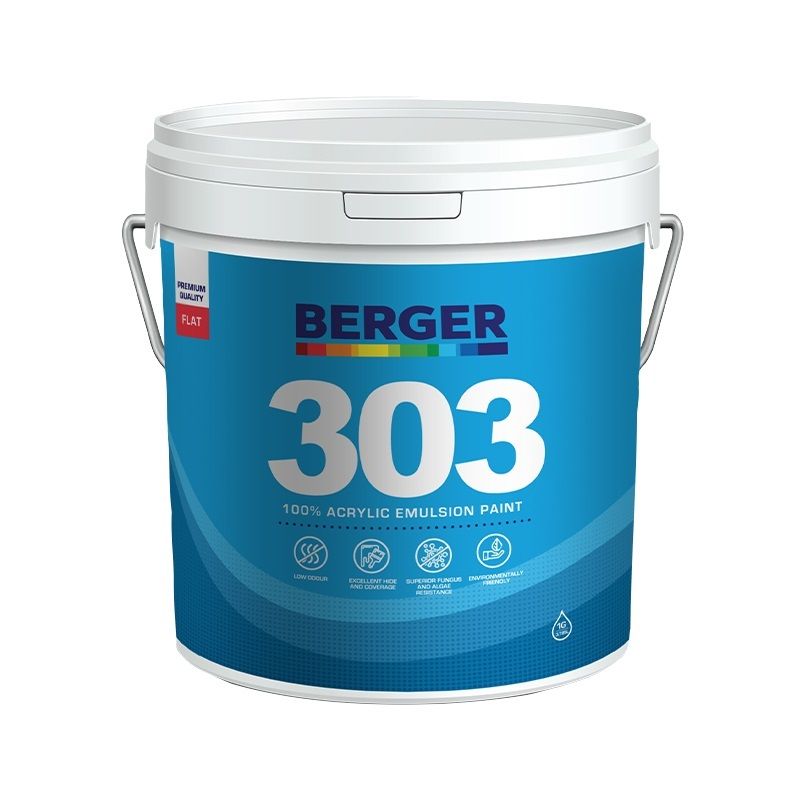 Berger 303 Flat Emulsion White 1gal