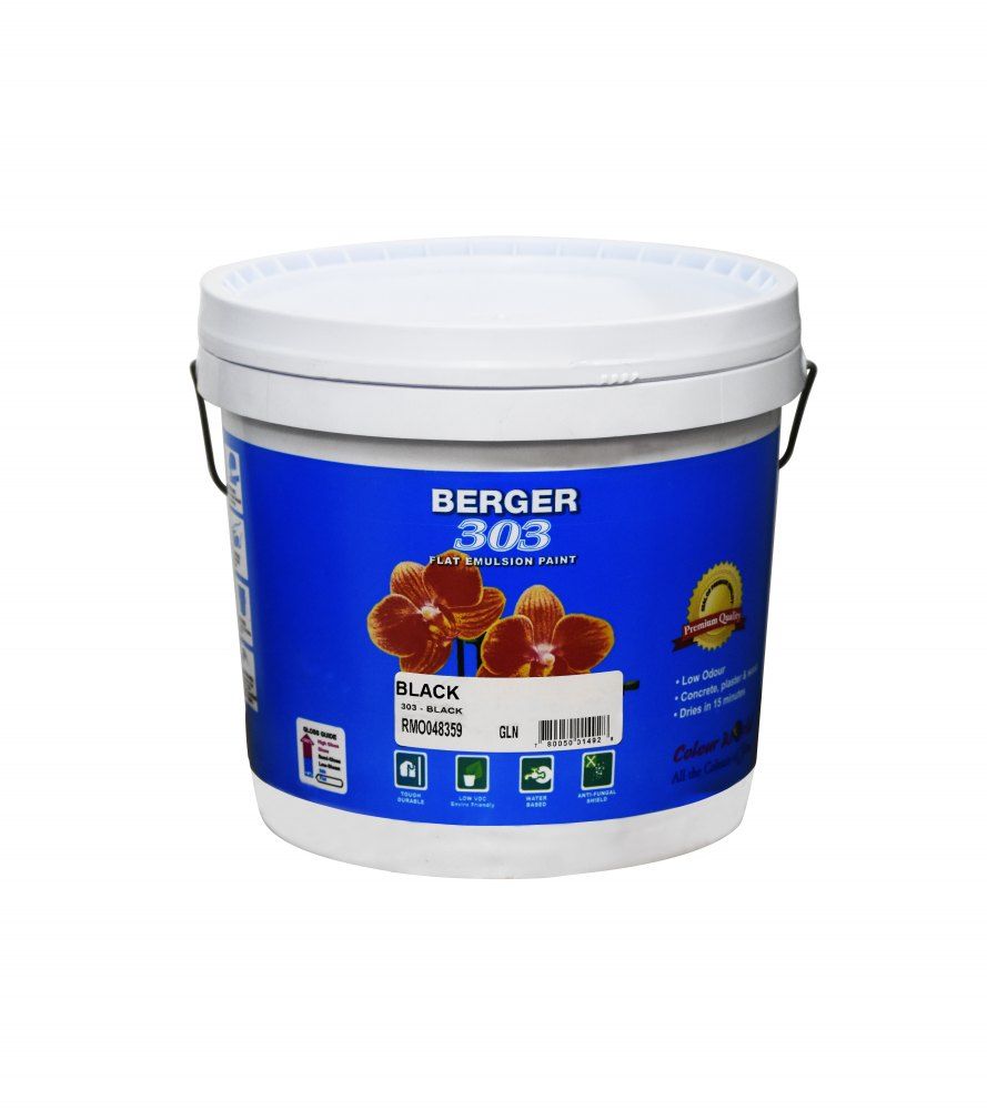 Berger 303 Flat Emulsion Black 1gal