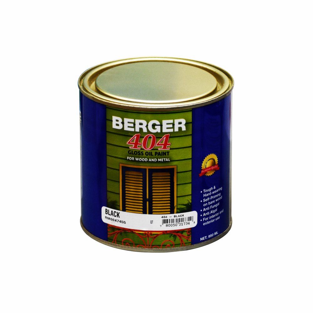 Berger 404 Gloss Oil Black 1qt