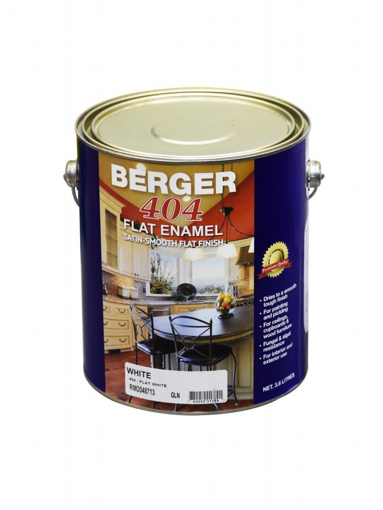 Berger 404 Flat Enamel White 1gal