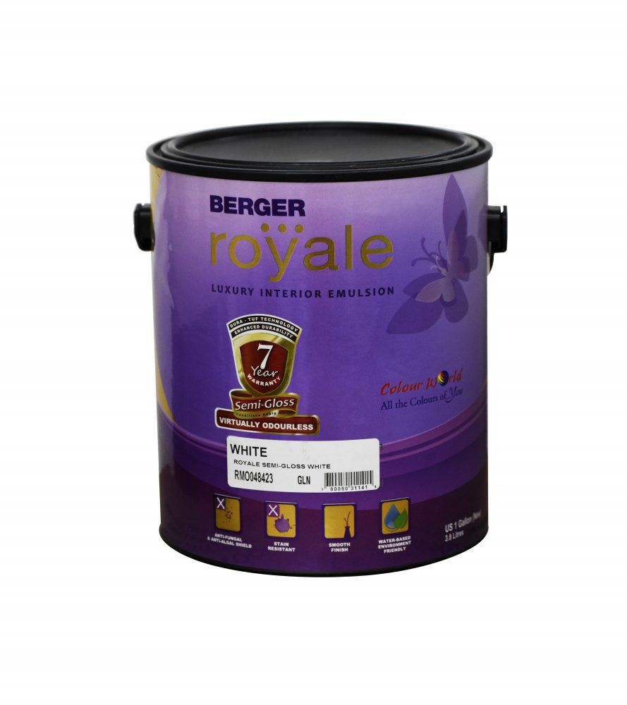 Berger Royale Semi Gloss White 1gal