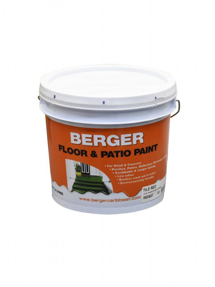 Berger Water Based Floor and Patio Paint Tile Red 1gal