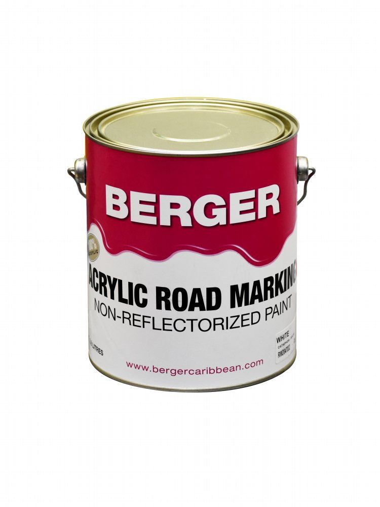 Berger Acrylic Road Marking Non-Reflectorized Paint White 1gal