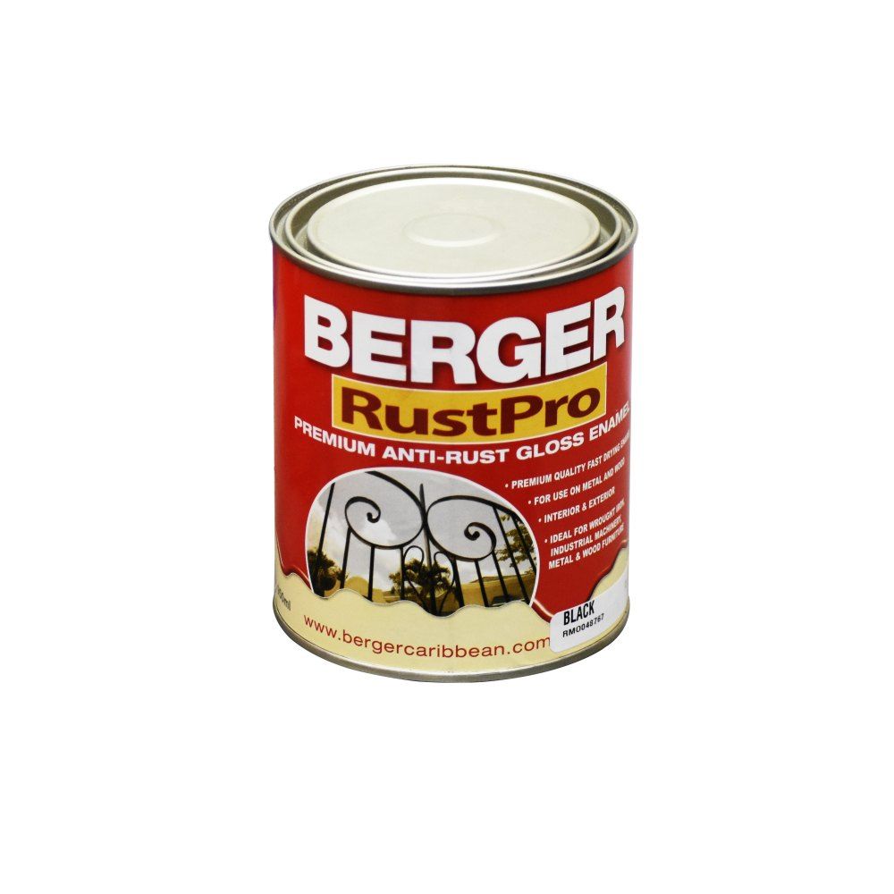 Berger RustPro Gloss Enamel Black 1qt