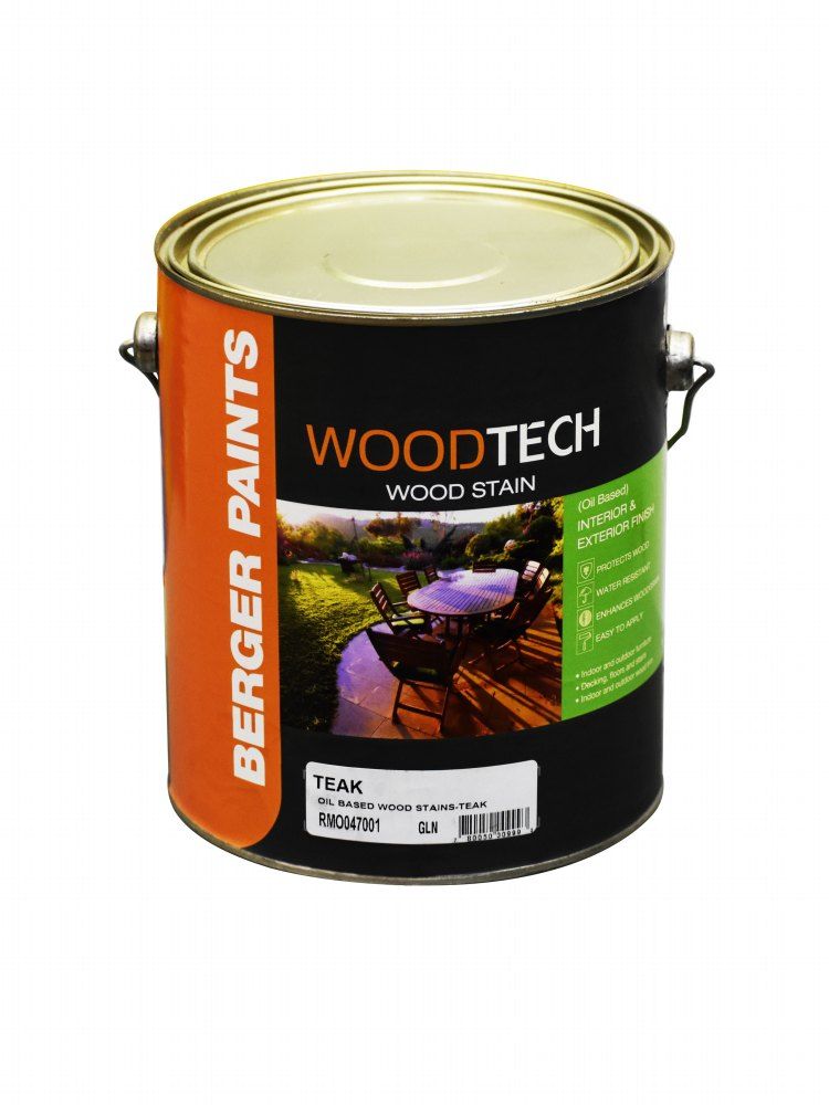 Berger Woodtech Oil Based Wood Stain Teak 1gal