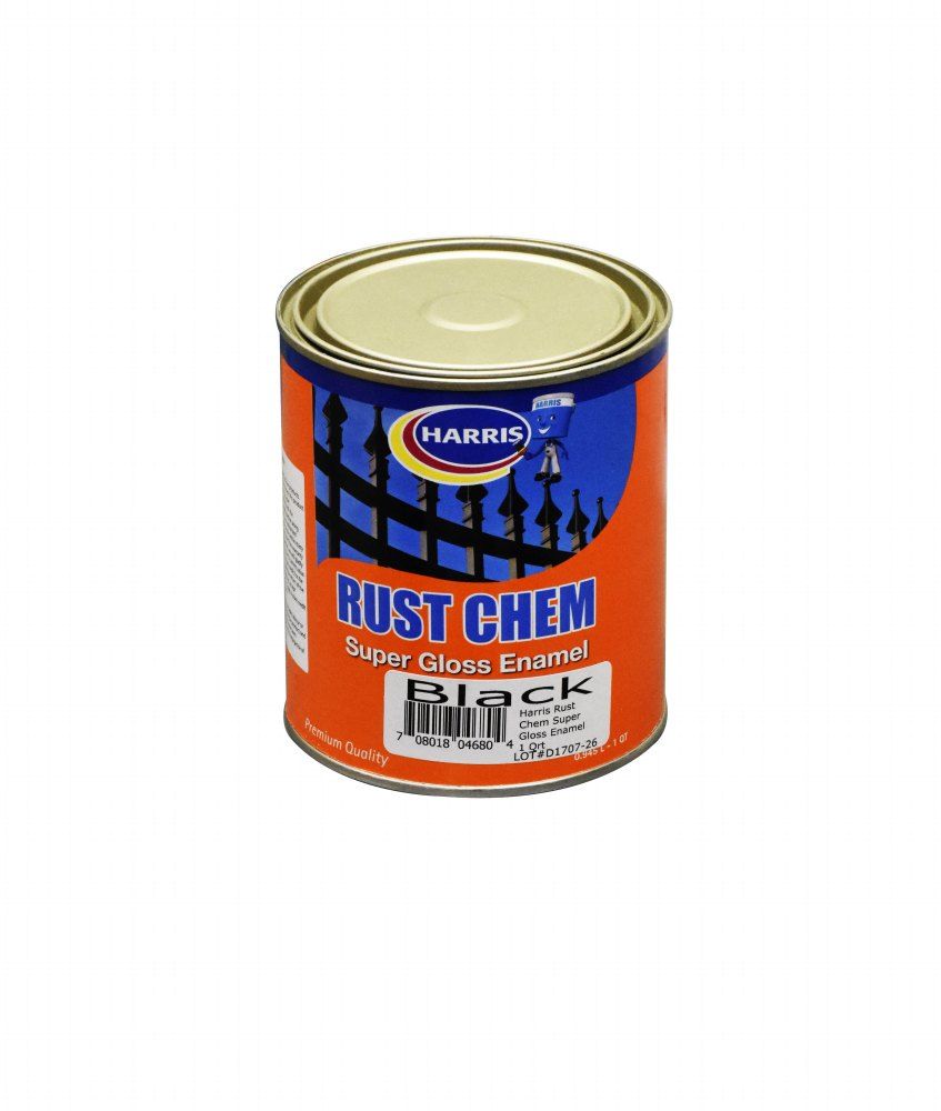 Harris Rust Chem Super Gloss Enamel Black 1qt