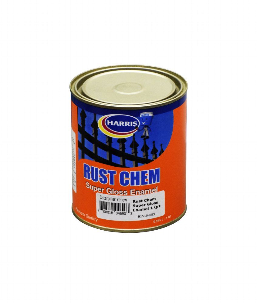 Harris Rust Chem Super Gloss Enamel Caterpillar Yellow 1qt