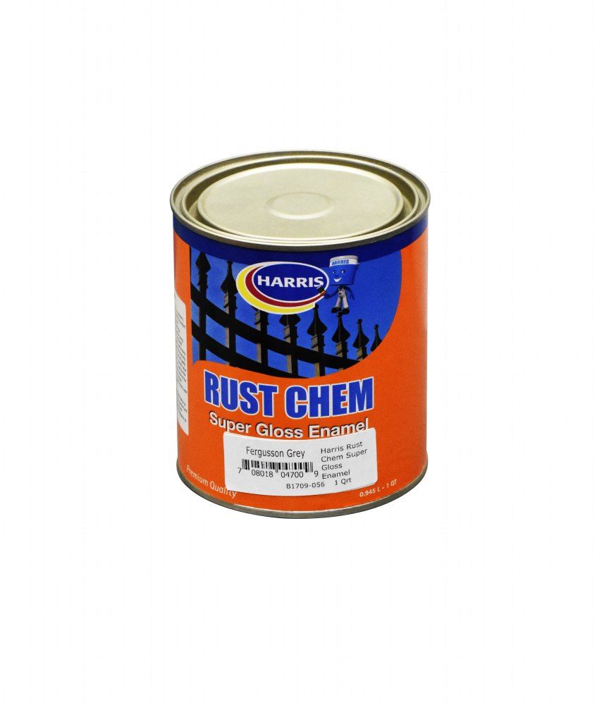 Harris Rust Chem Super Gloss Enamel Fergusson Grey 1qt