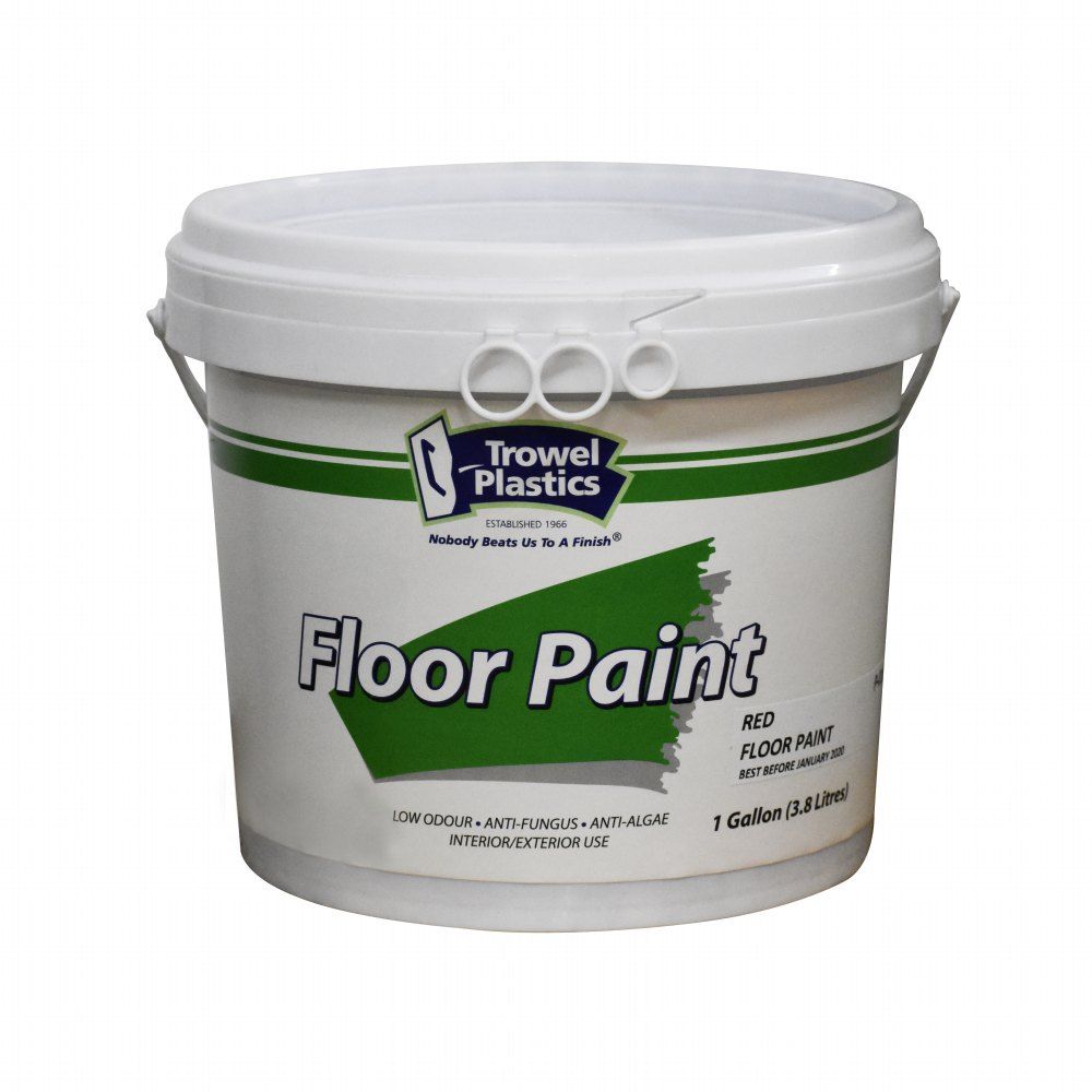 Trowel Plastics Floor Paint Red 1gal