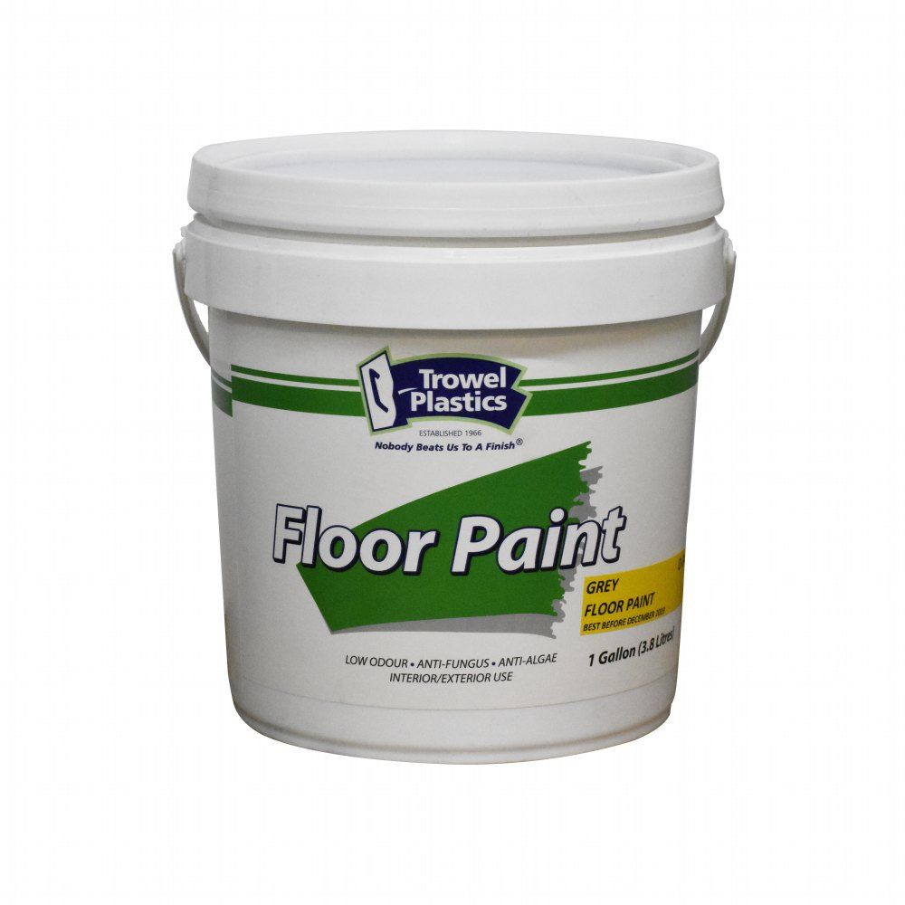 Trowel Plastics Floor Paint Grey 1gal