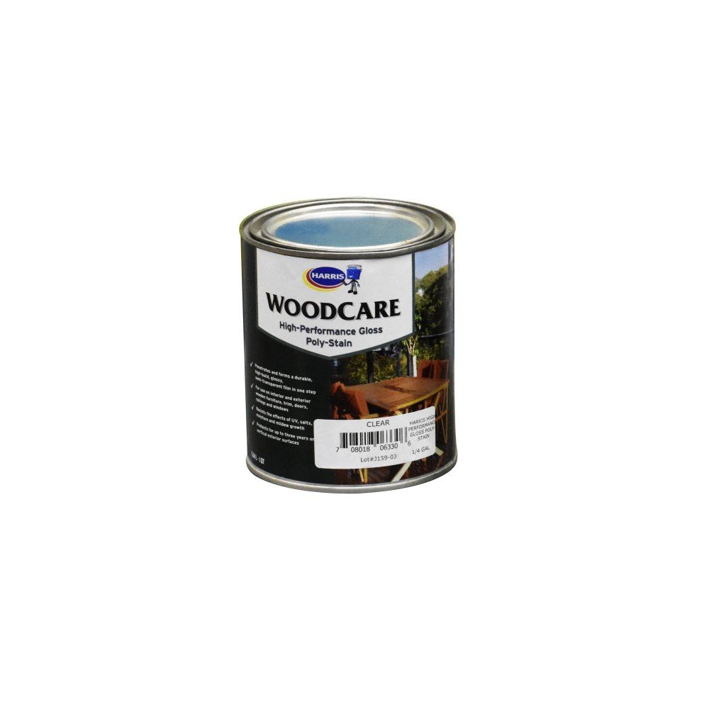 Harris Woodcare High Performance Gloss Poly-Stain Clear 1qt