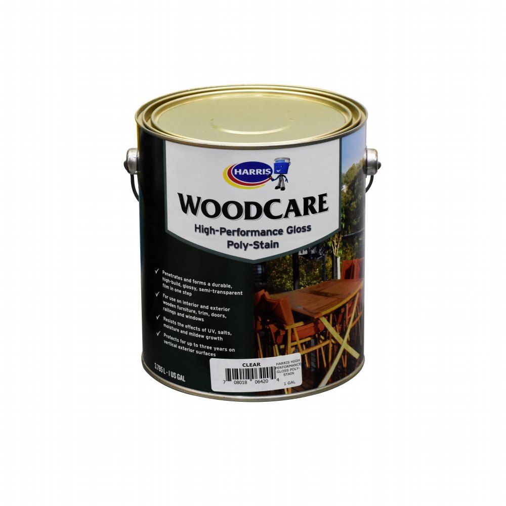 Harris Woodcare High Performance Gloss Poly-Stain Clear 1gal
