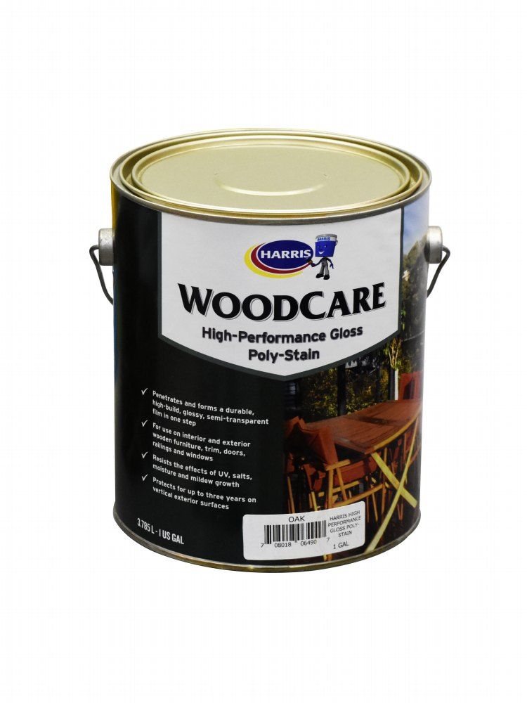 Harris Woodcare High Performance Gloss Poly-Stain Oak 1gal