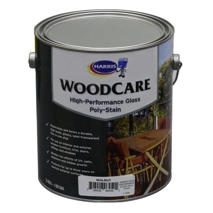 Harris Woodcare High Performance Gloss Poly-Stain Walnut 1gal