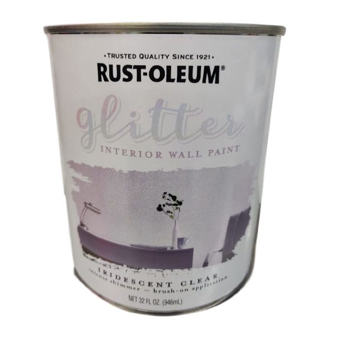 Rust-Oleum Glitter Paint Iridescent Clear 1qt