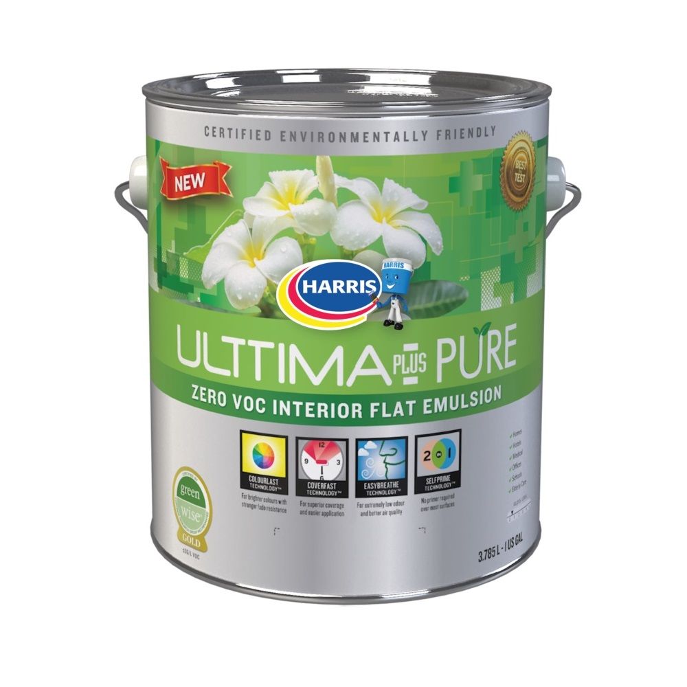 Harris Ulttima Plus Interior Flat Emulsion Bright White 1gal