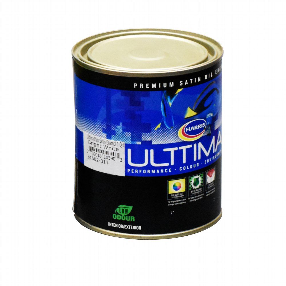 Harris Ulttima Plus Satin Enamel Bright White 1qt