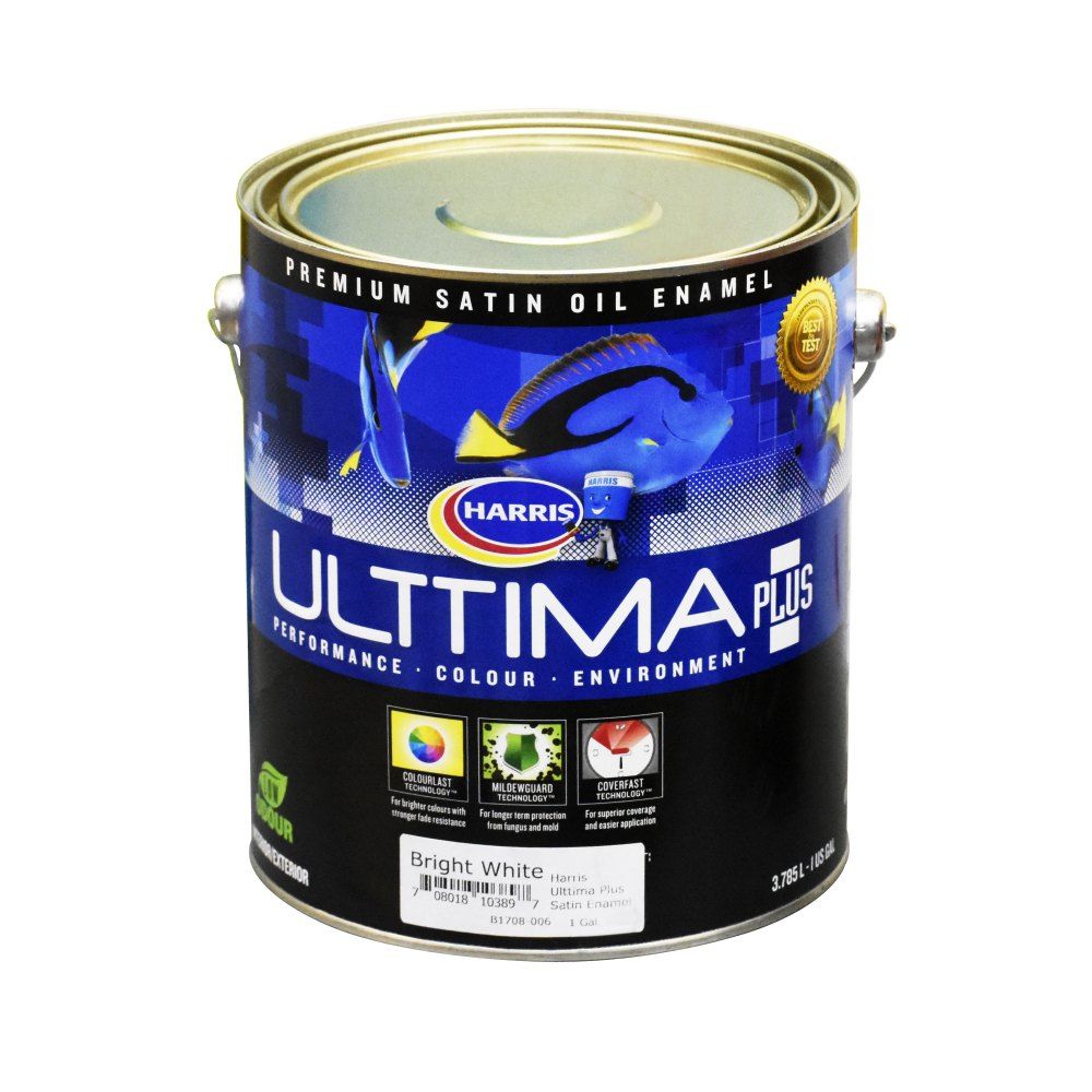 Harris Ulttima Plus Satin Enamel Bright White 1gal