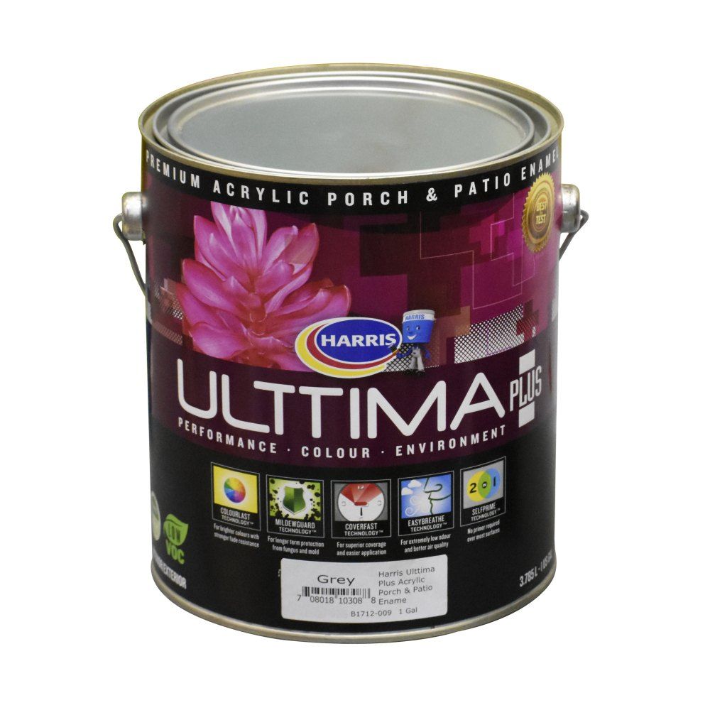 Harris Ulttima Plus Acrylic Porch and Patio Grey 1gal