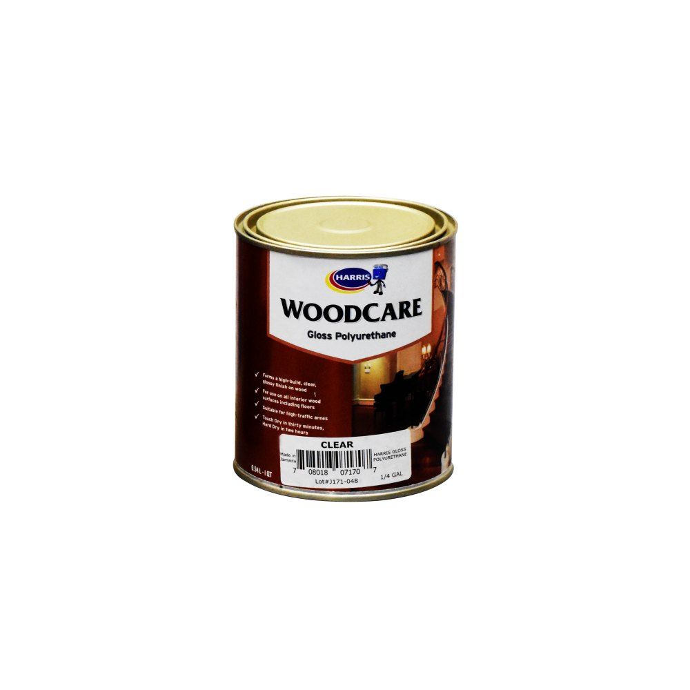 Harris Woodcare Gloss Polyurethane Clear 1qt