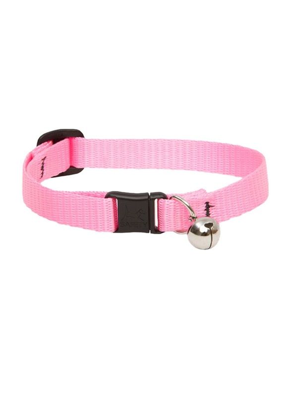 Lupine Basics Cat Collar with Safety Buckle and Bell  Pink 8-12 in. (8586323)