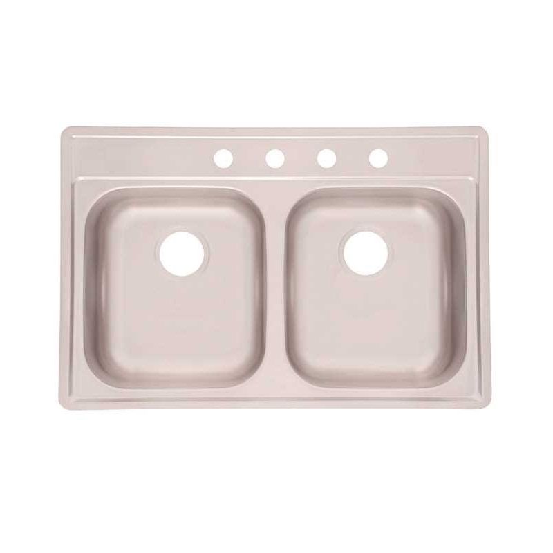 Kitchen Sink Double Bowl Stainless Steel 33in x 22in x 8in (4666392)