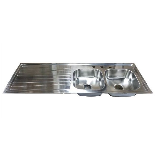 Kitchen Sink Double Bowl Left Hand 60in x 20in (ES60206L)
