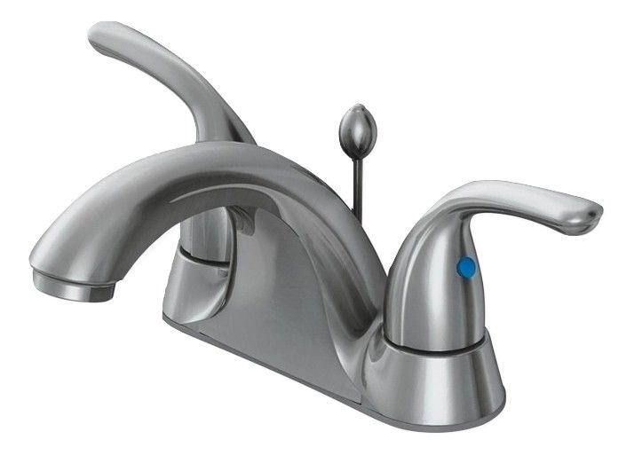 OakBrook Coastal Series Brushed Nickel Two Handle Lavatory Faucet with Pop-Up