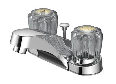 OakBrook Chrome Two Handle Bathroom Faucet with Pop-Up