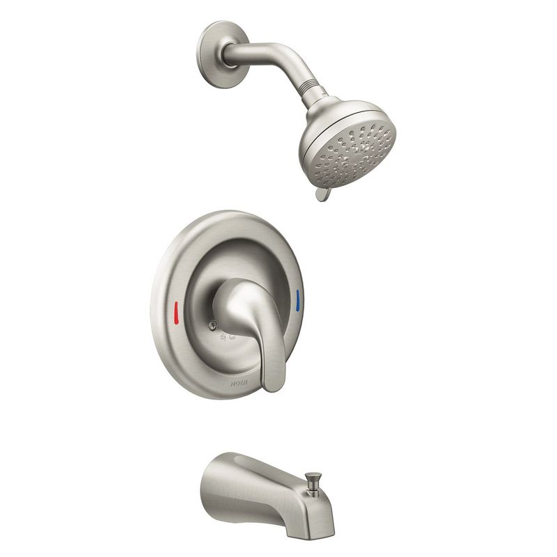 Moen Adler 1 Handle Tub and Shower Mixer Brush Nickle (4785994) (82603SRN)