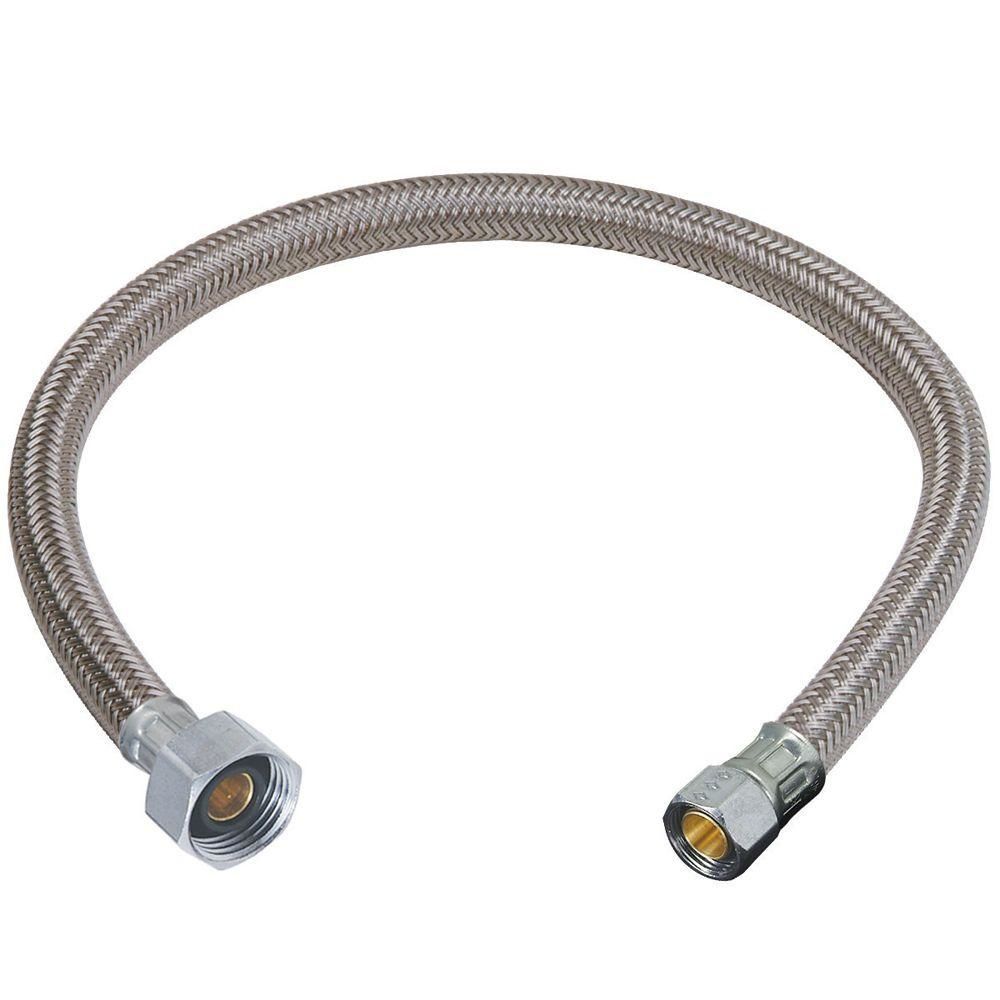 Faucet Supply Line Metal 3/8in x 1/2in x 20in