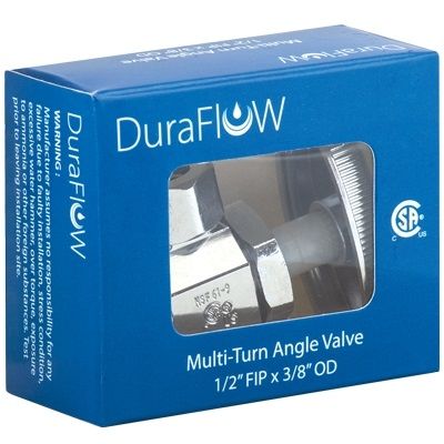 Angle Valve Duraflow 1/2in x 3/8in